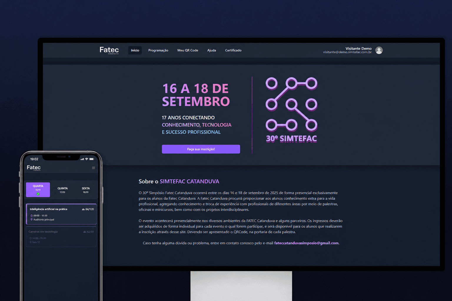 Mockup do projeto SIMTEFAC 30